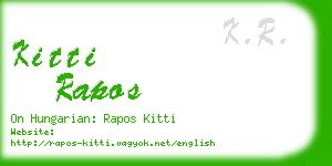 kitti rapos business card